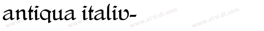 antiqua italiv字体转换